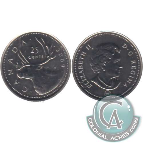 2009 Caribou Canada 25-cents Specimen