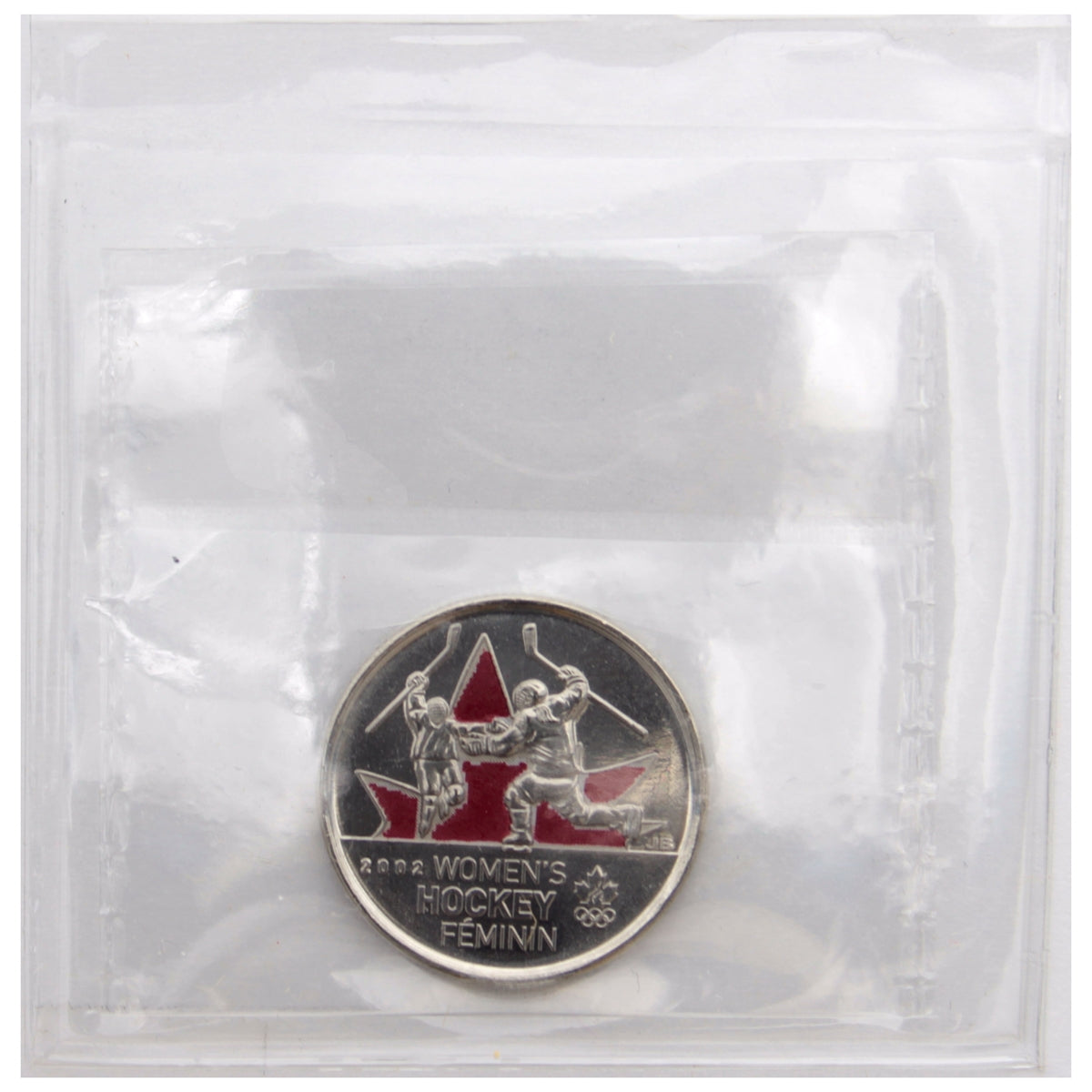 2009 Women's Hockey Coloured Canada 25-cents ICCS Certified MS66