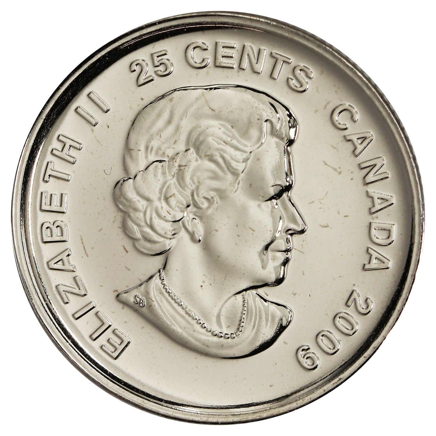 2009 Coloured Cindy Klassen Canada 25-cents Proof Like