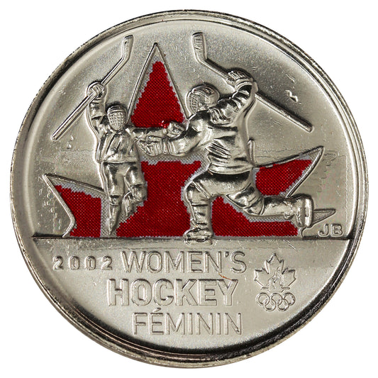 2009 Coloured Women's Hockey Canada 25-cents Brilliant Uncirculated (MS63)