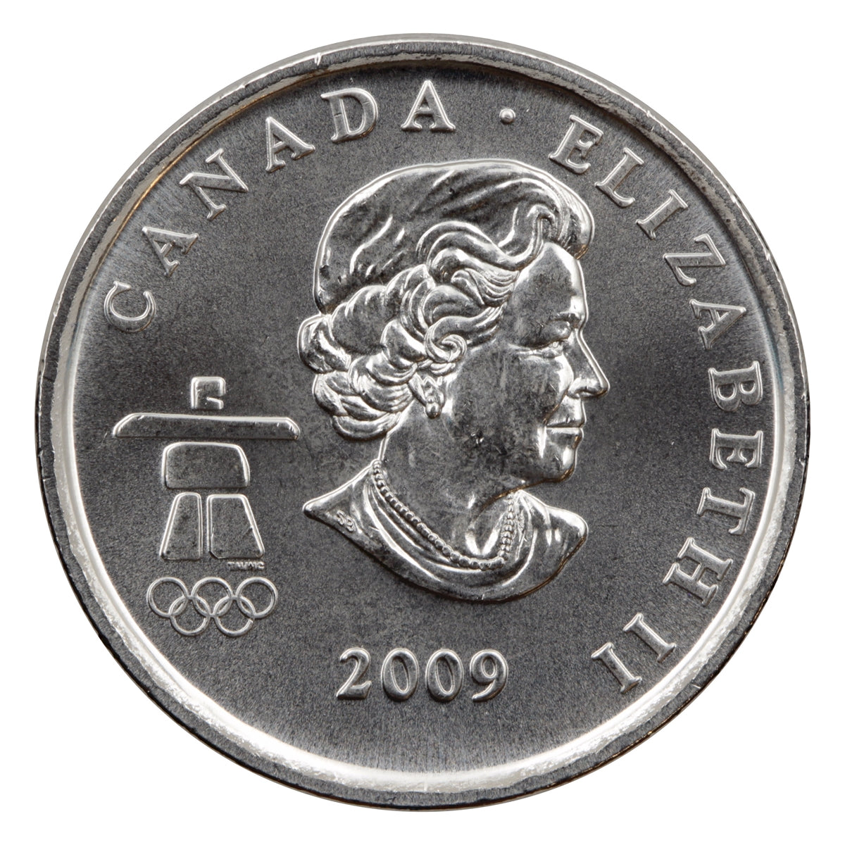 2009 Cross Country Skiing Canada 25-cents Brilliant Uncirculated MS-63