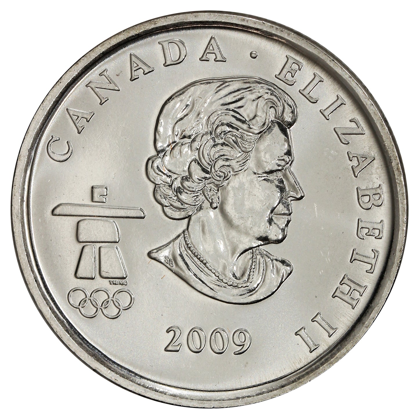 2009 Cross Country Skiing Canada 25-cents Brilliant Uncirculated MS63