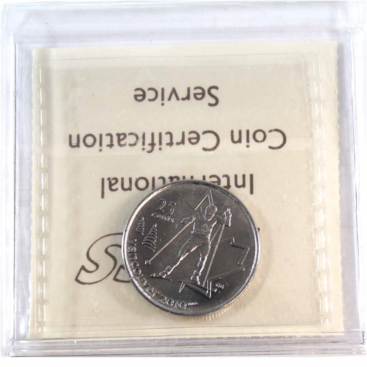 2009 Cross Country Skiing Canada 25-cents ICCS Certified MS-66