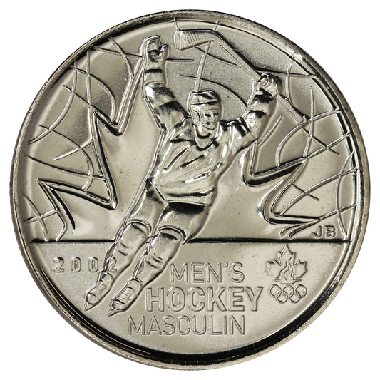 2009 Men's Hockey Canada 25-cents Brilliant Uncirculated (MS63)
