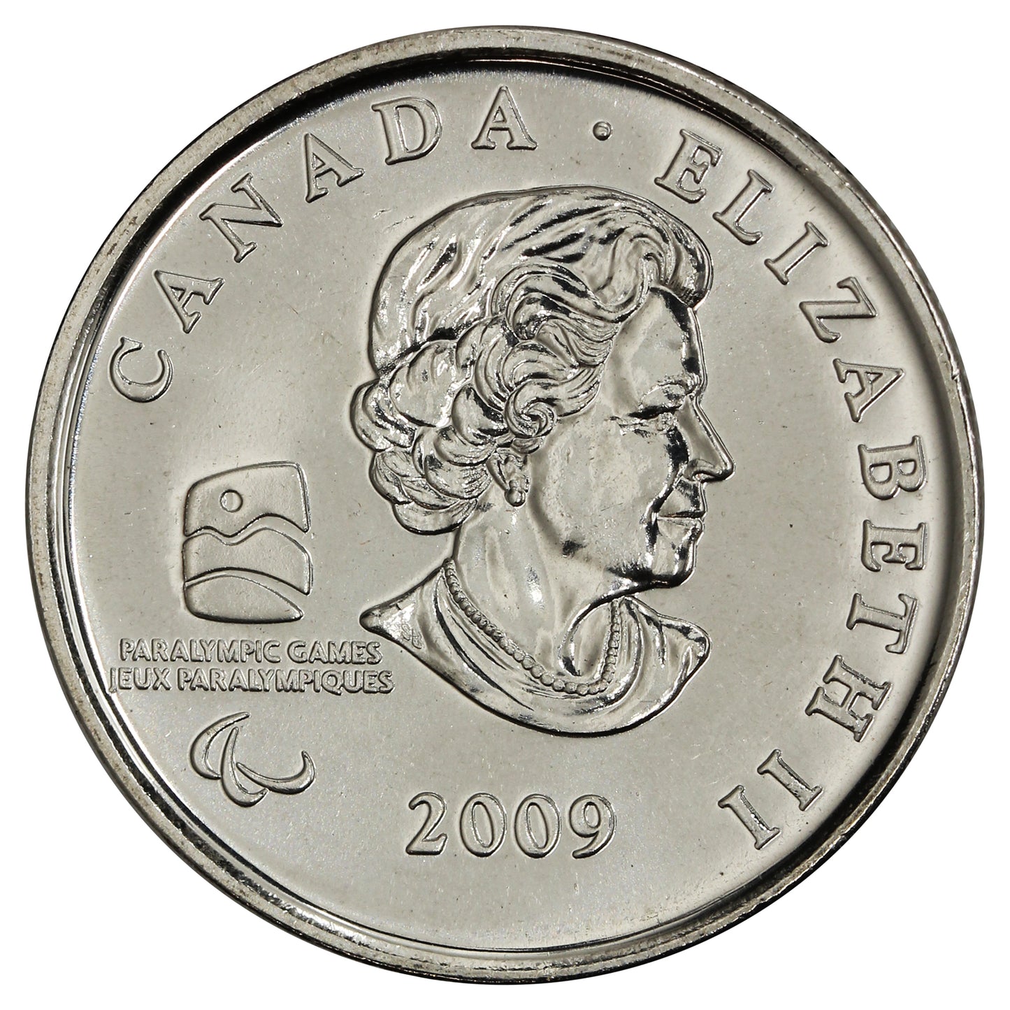2009 Sledge Hockey Canada 25-cents Brilliant Uncirculated (MS63)