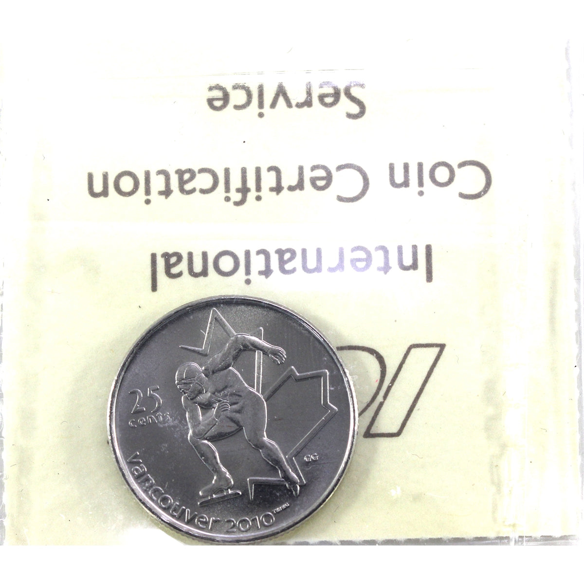 2009 Speed Skating Canada 25-cents ICCS Certified MS65