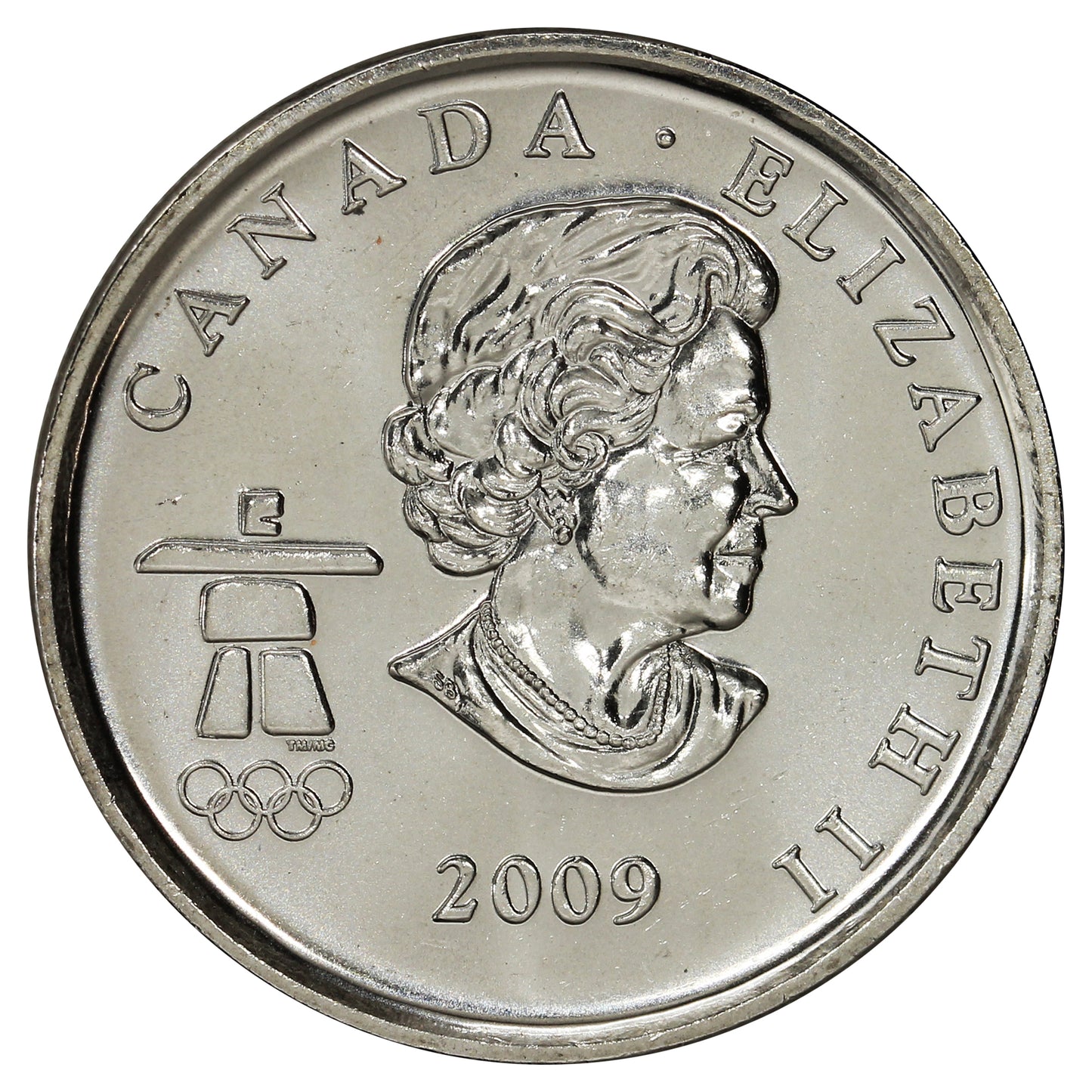 2009 Speedskating Canada 25-cents Brilliant Uncirculated (MS63)