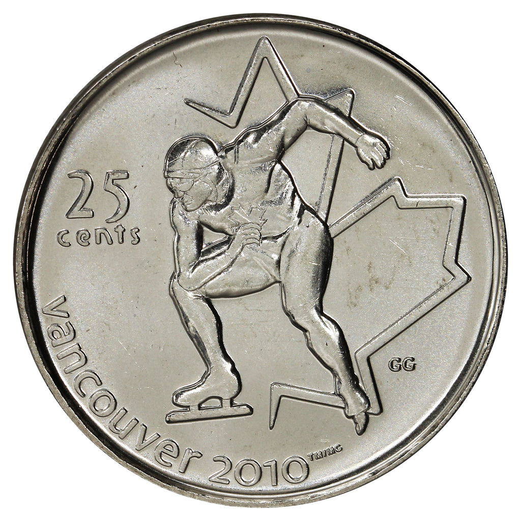 2009 Speedskating Canada 25-cents Brilliant Uncirculated (MS63)
