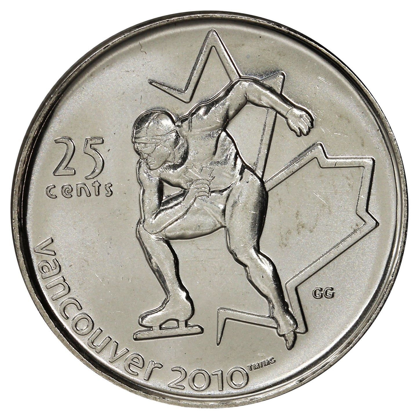 2009 Speedskating Canada 25-cents Brilliant Uncirculated (MS63)