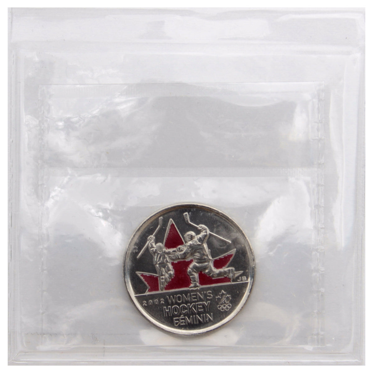 2009 Women's Hockey Coloured Canada 25-cents ICCS Certified MS65