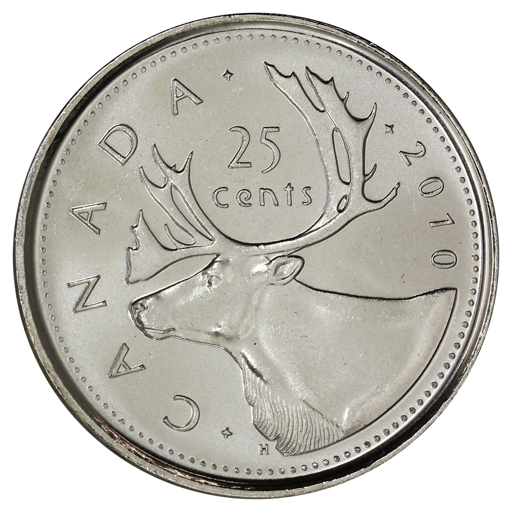 2010 Caribou Canada 25-cents Brilliant Uncirculated (MS63)