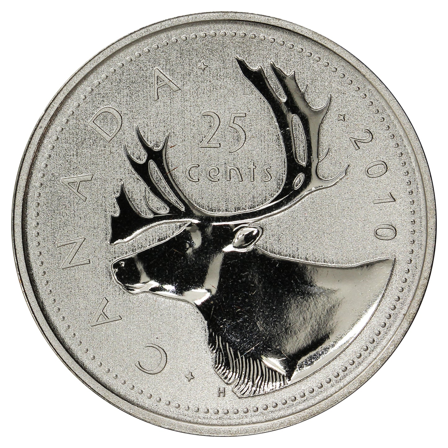 2010 Caribou Canada 25-cents Specimen