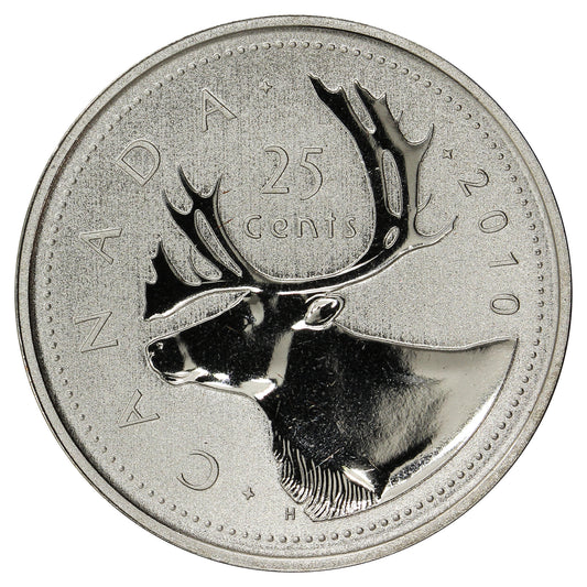 2010 Caribou Canada 25-cents Specimen