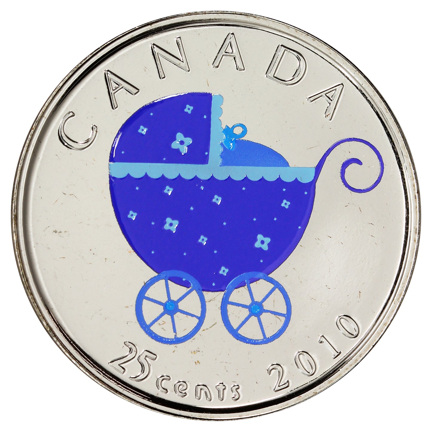 2010 Coloured Baby Canada 25-cents Proof Like