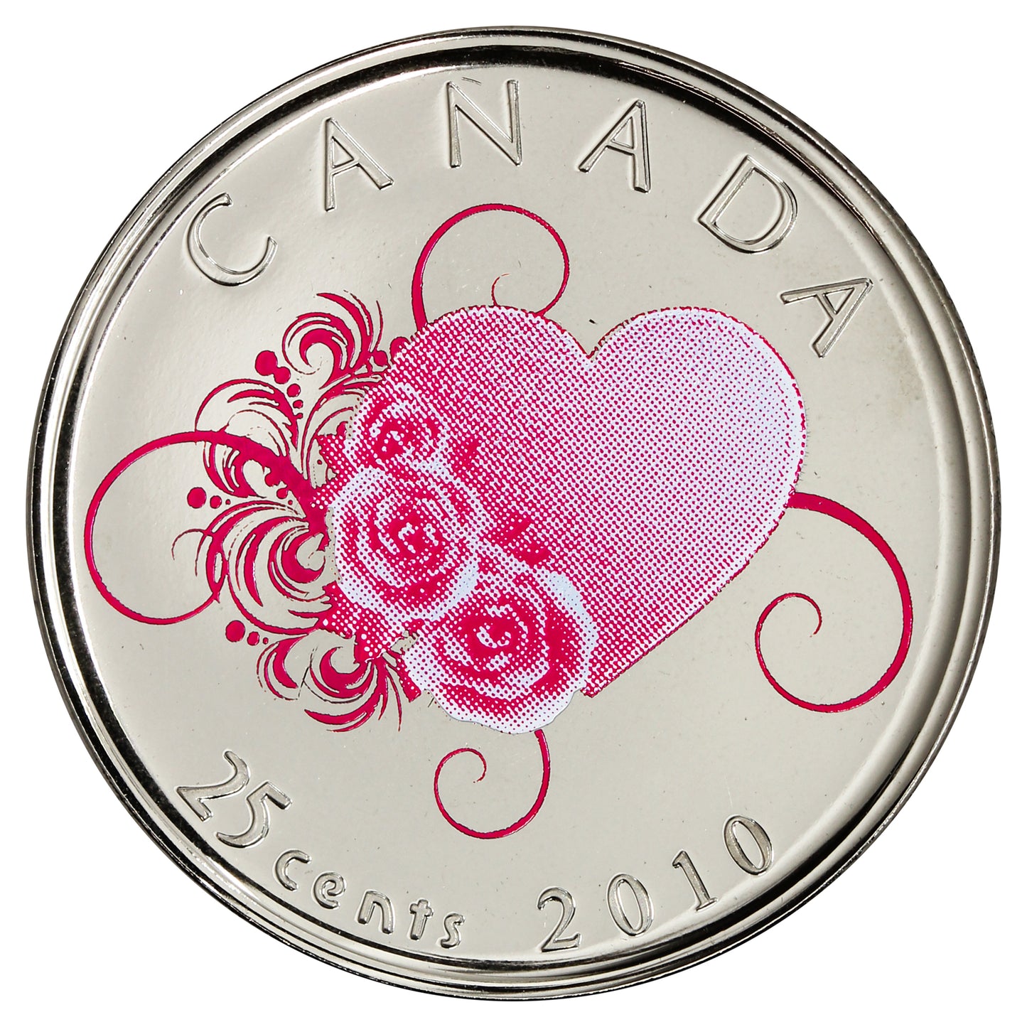 2010 Coloured Wedding Canada 25-cents Proof Like