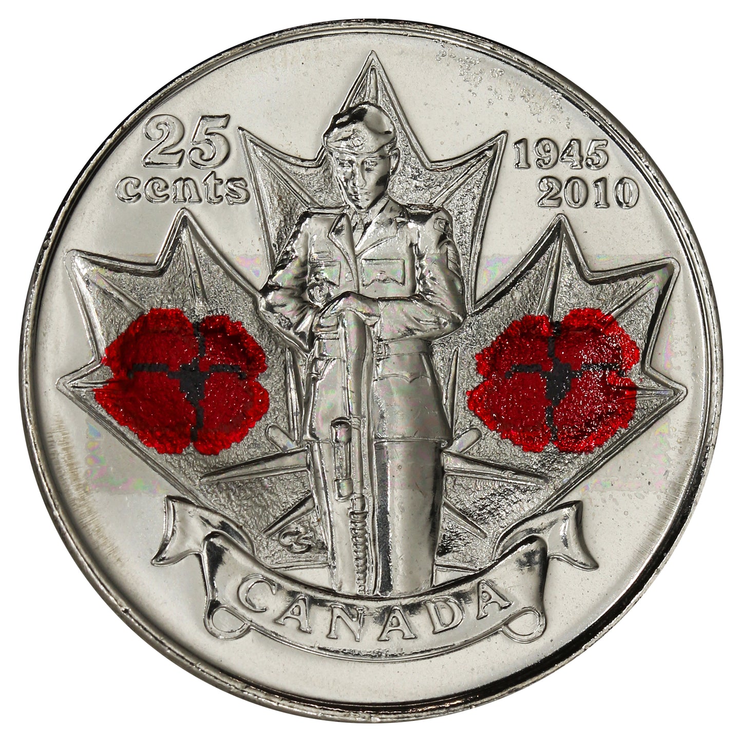 2010 Poppy Canada 25-cents Brilliant Uncirculated (MS63)
