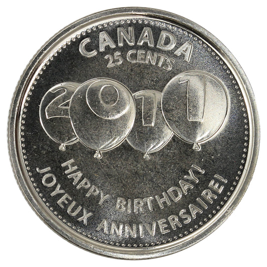 2011 Birthday Canada 25-cents Brilliant Uncirculated (MS63)
