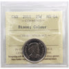 2011 Bison Coloured Canada 25-cents ICCS Certified MS64