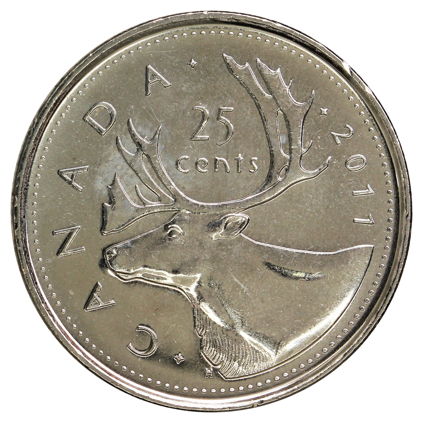 2011 Caribou Canada 25-cents Brilliant Uncirculated (MS63)