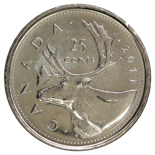 2011 Caribou Canada 25-cents Brilliant Uncirculated (MS63)