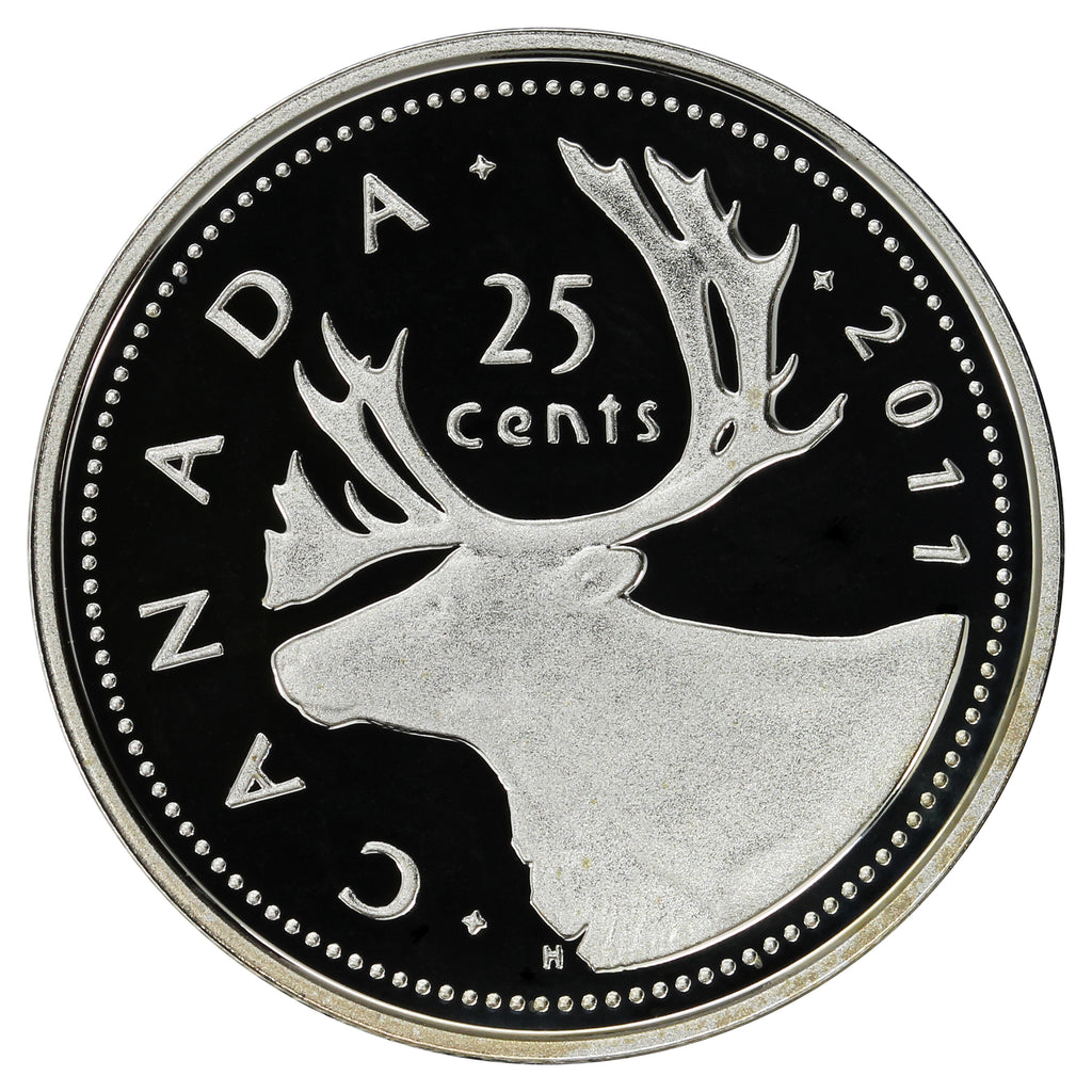 2011 Caribou Canada 25-cents Silver Proof