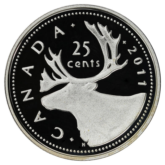 2011 Caribou Canada 25-cents Silver Proof