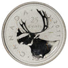 2011 Caribou Canada 25-cents Specimen