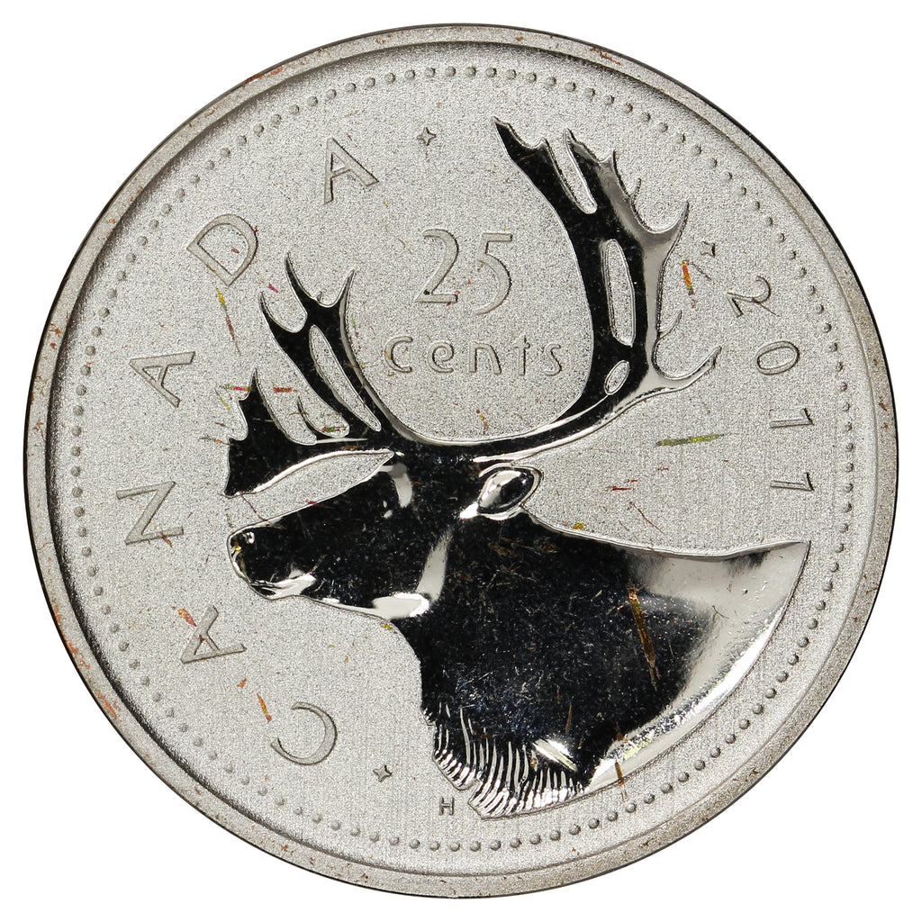 2011 Caribou Canada 25-cents Specimen