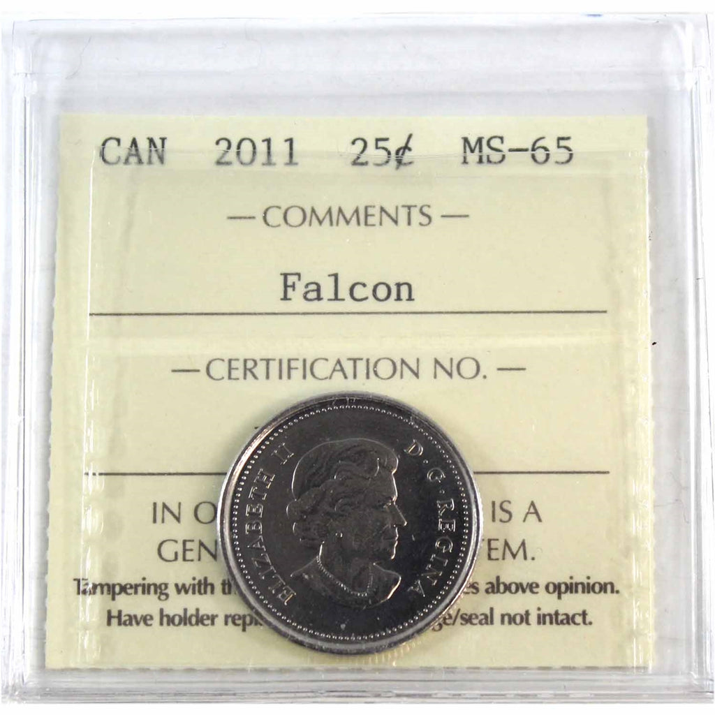2011 Falcon Canada 25-cents ICCS Certified MS65