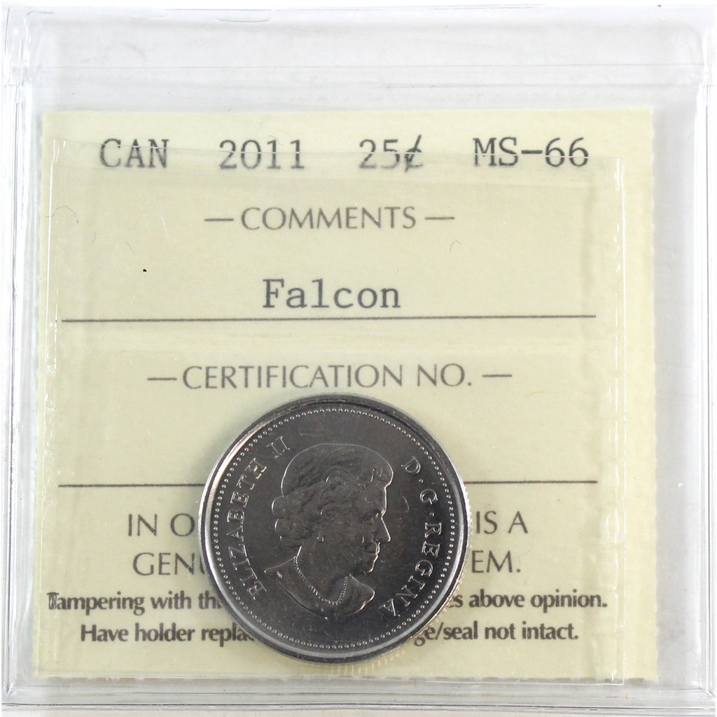 2011 Falcon Canada 25-cents ICCS Certified MS66