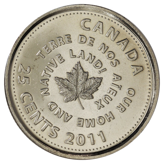 2011 Oh Canada 25-cents Brilliant Uncirculated (MS63)