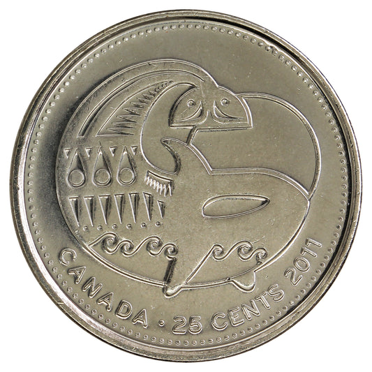 2011 Orca Whale Canada 25-cents Brilliant Uncirculated (MS63)