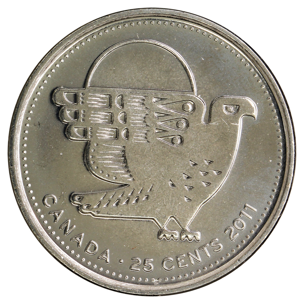 2011 Peregrine Falcon Canada 25-cents Brilliant Uncirculated (MS63)