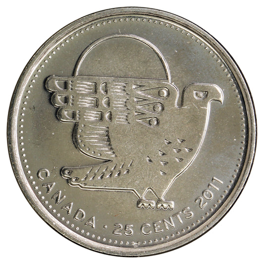 2011 Peregrine Falcon Canada 25-cents Brilliant Uncirculated (MS63)