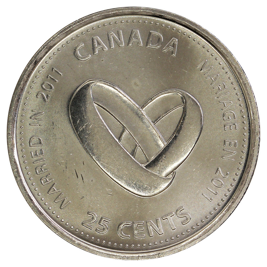 2011 Wedding Canada 25-cents Brilliant Uncirculated (MS63)