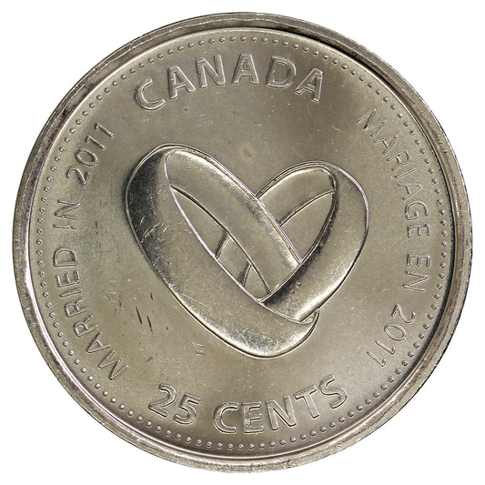 2011 Wedding Canada 25-cents Brilliant Uncirculated (MS63)