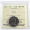 2011 Orca Canada 25-cents ICCS Certified MS66