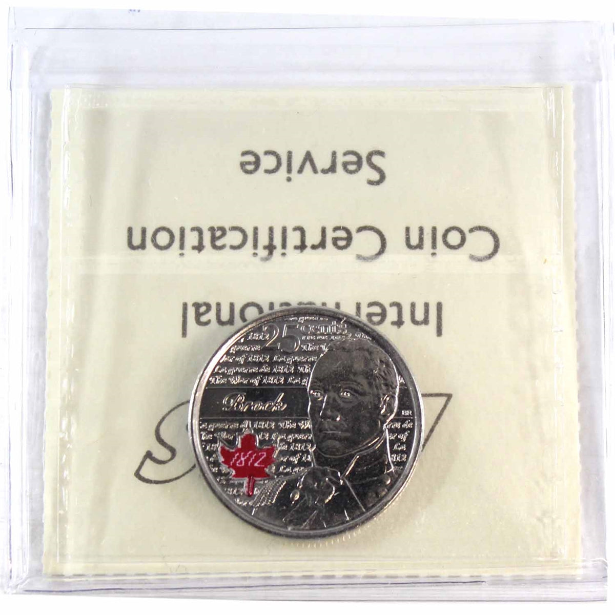 2012 Brock Coloured Canada 25-cents ICCS Certified MS64