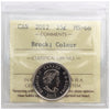 2012 Brock Coloured Canada 25-cents ICCS Certified MS66