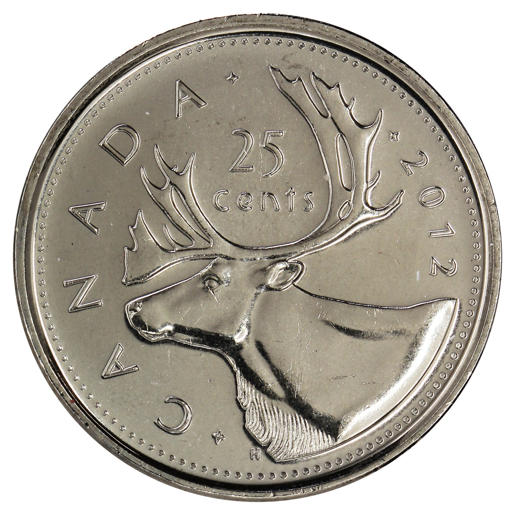 2012 Caribou Canada 25-cents Brilliant Uncirculated (MS63)