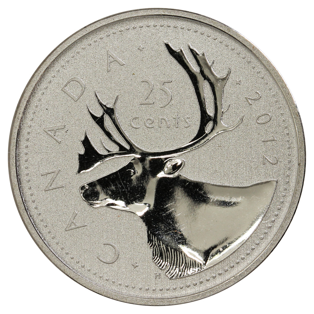 2012 Caribou Canada 25-cents Specimen