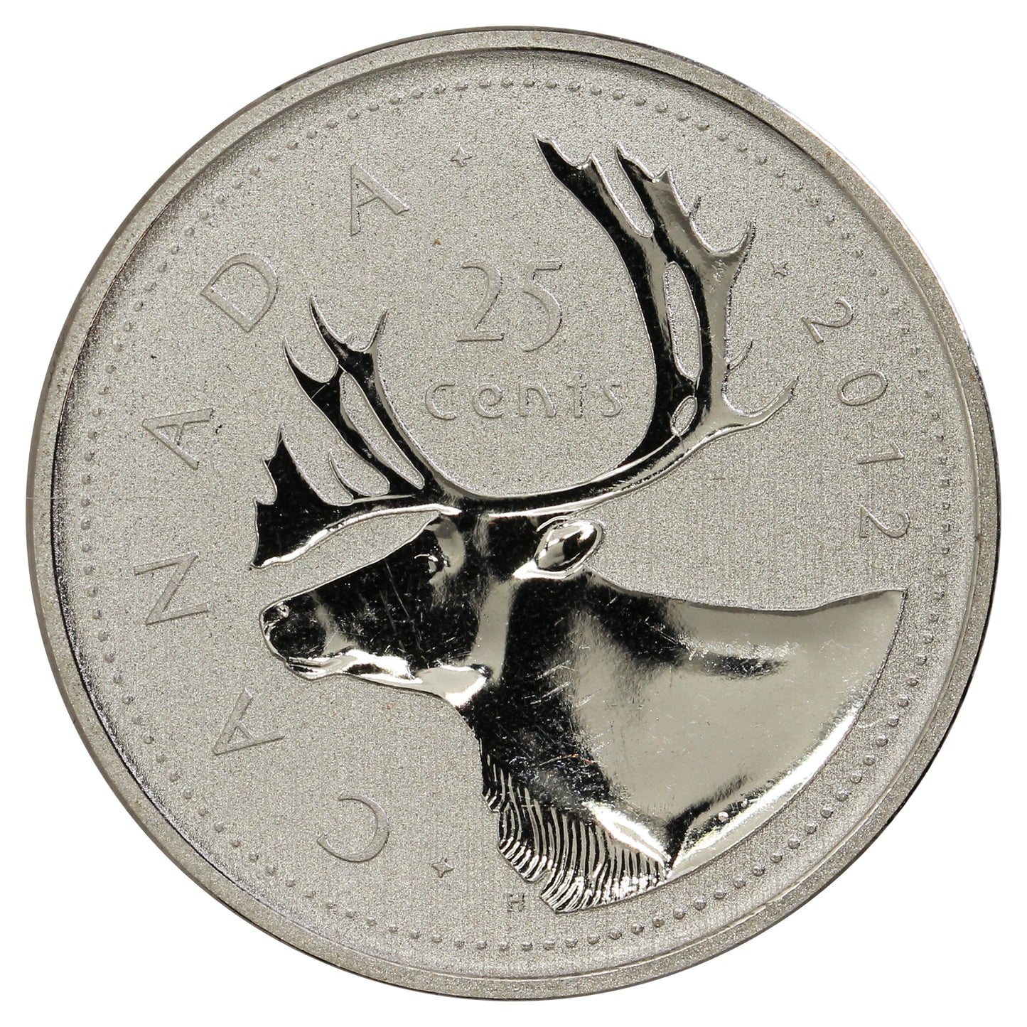 2012 Caribou Canada 25-cents Specimen