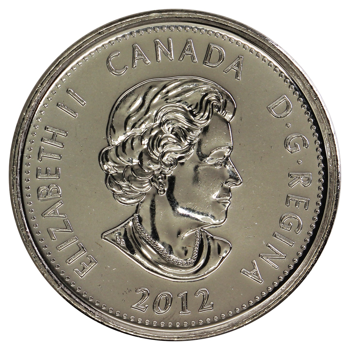 2012 Coloured Isaac Brock Canada 25-cents Brilliant Uncirculated MS63