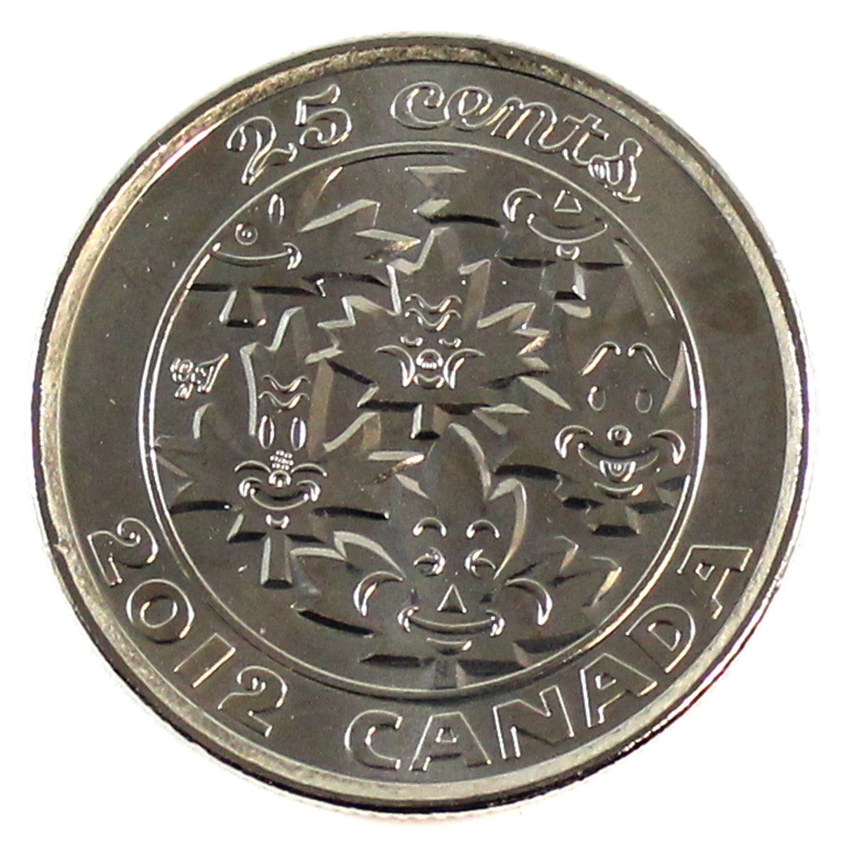 2012 Oh Canada 25-cents Brilliant Uncirculated (MS63)