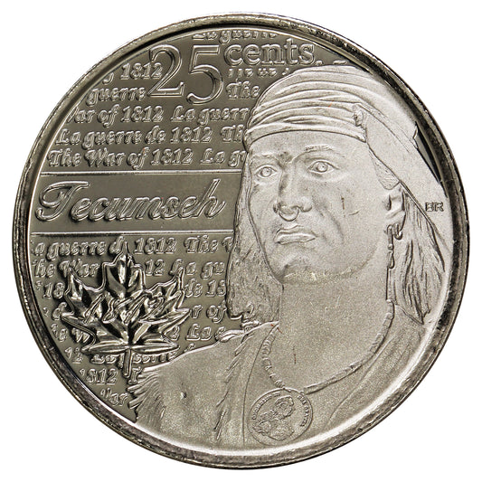 2012 Tecumseh Canada 25-cents Brilliant Uncirculated (MS63)