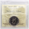 2012 Tecumseh Coloured Canada 25-cents ICCS Certified MS66
