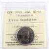 2013 Arctic Expedition Frosted Canada 25-cents ICCS Certified MS66