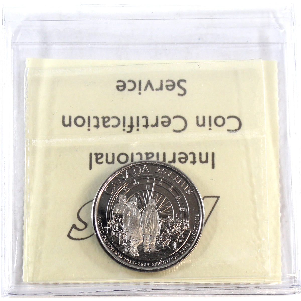 2013 Arctic Expedition Frosted Canada 25-cents ICCS Certified MS66