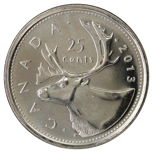 2013 Caribou Canada 25-cents Brilliant Uncirculated (MS63)