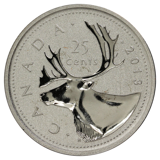 2013 Caribou Canada 25-cents Specimen